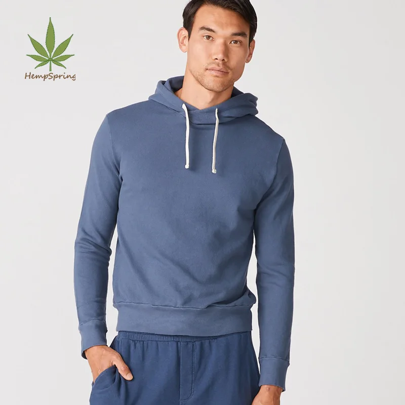 Hempspring Pullover Hoody for men organic hemp fleece hoodie men sweater custom hoodie