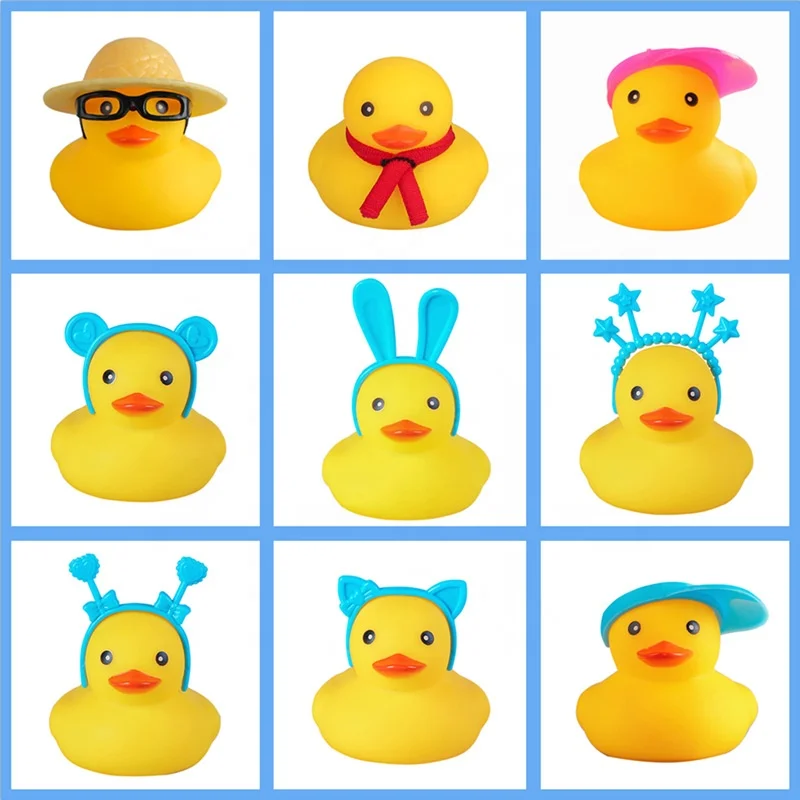 Cute Hot Selling Mini Yellow Rubber Duck Car Duck Ornaments Bike Gadgets with Propeller Helmet