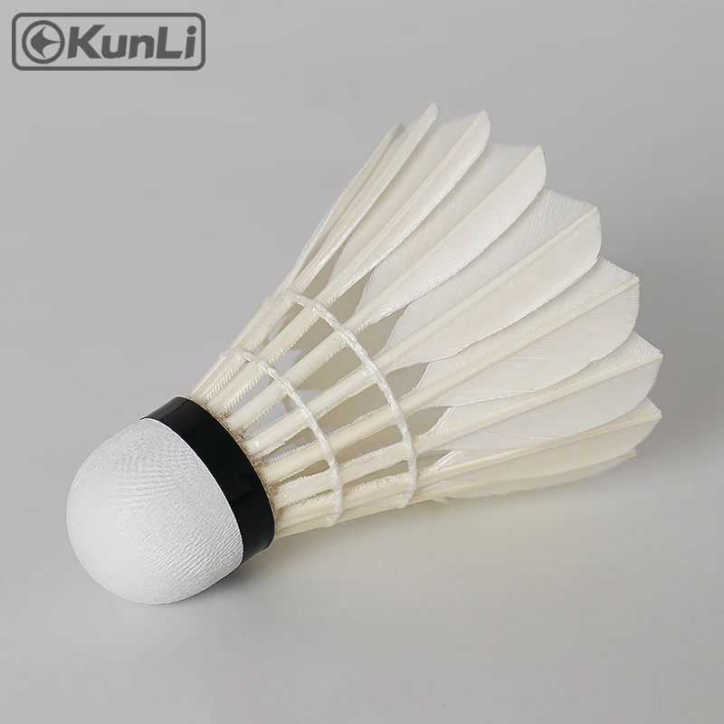 Kunli High Quality Cheap Most Durable Synthetic Duck Feather Badminton Shuttlecock For Training 12pcs