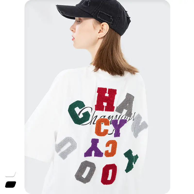 TMT095 Fashion Embroidery Designed Unisex Tshirt Customized Oversized T-shirt For Men 100% Cotton