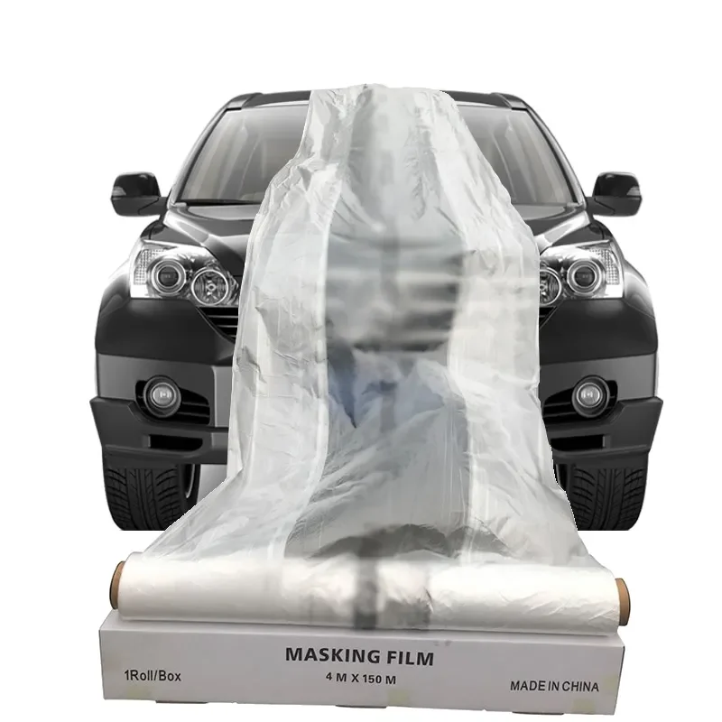 High Quality Car Spray Paint  Plastic Film HDPE Protection Plastic Masking Film Roll Protection Film