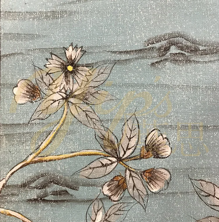 Yips LDF-1210-0319/LDC-1211-0032 European Style Handpainted Floral Pattern Antique-look Secretary Bookcase