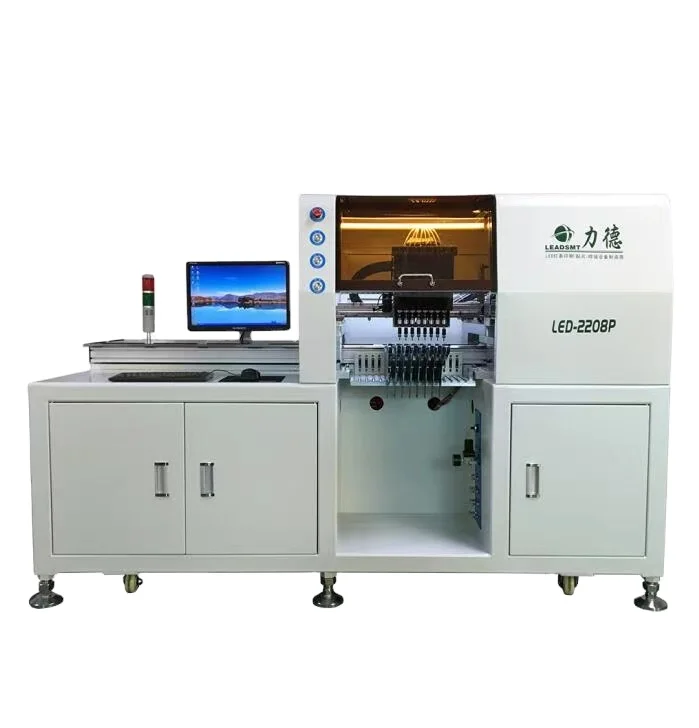 2022 new 6/8 mounting heads high speed led smt pick and place machine led lamp production line machine LED-2206P/LED-2208P