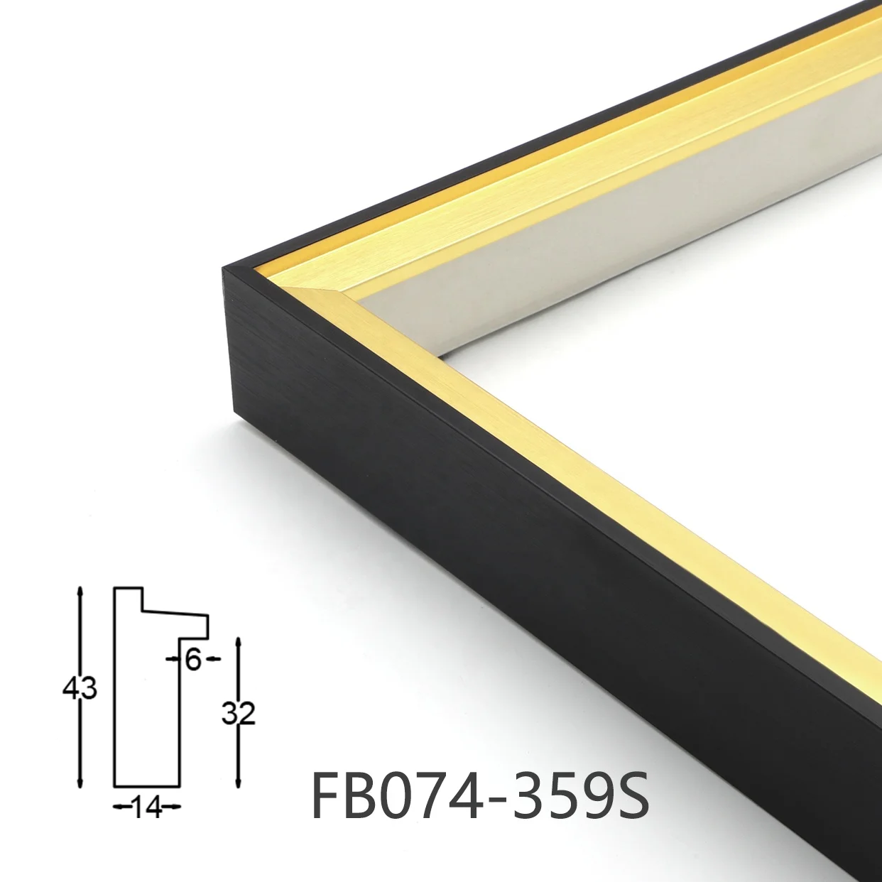 high rabbet frame baguette for canvas or showbox frame