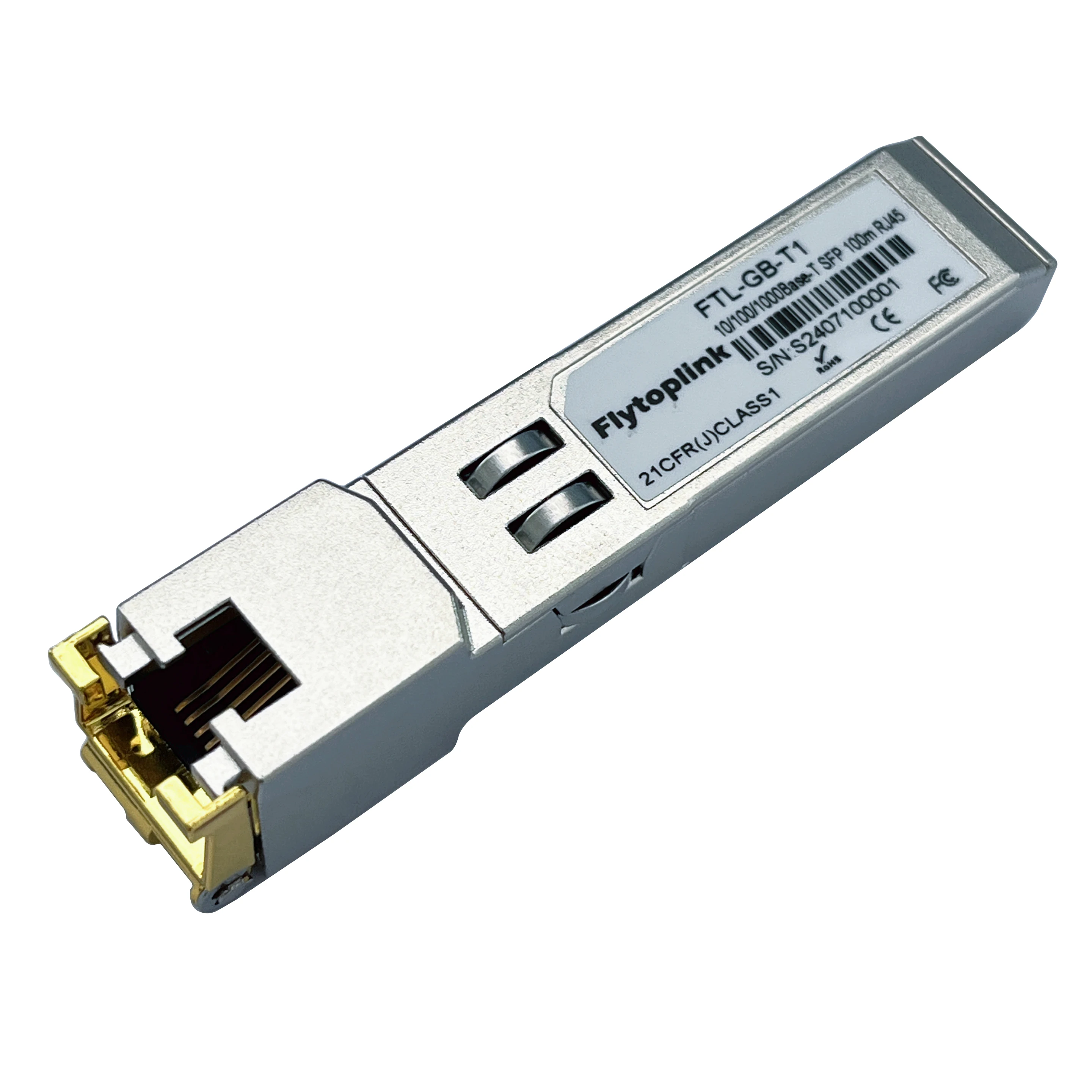 Flytoplink 10/100/1000Mbps Base-T Copper SFP Transceiver 100m RJ45 Connector LAN to RJ45 optical module