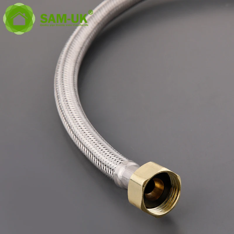 Car Stainless Steel High Pressure Hydraulic Metal Black Nylon Flexible Braided Rubber Hose 20