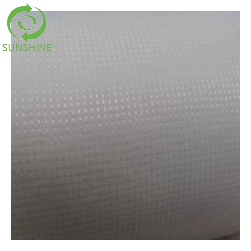 Pet mattress fabric stitchbond PVC white dot 80-180gsm anti-nonslip fabric stitch bond nonwoven fabric for Mattress and sofa