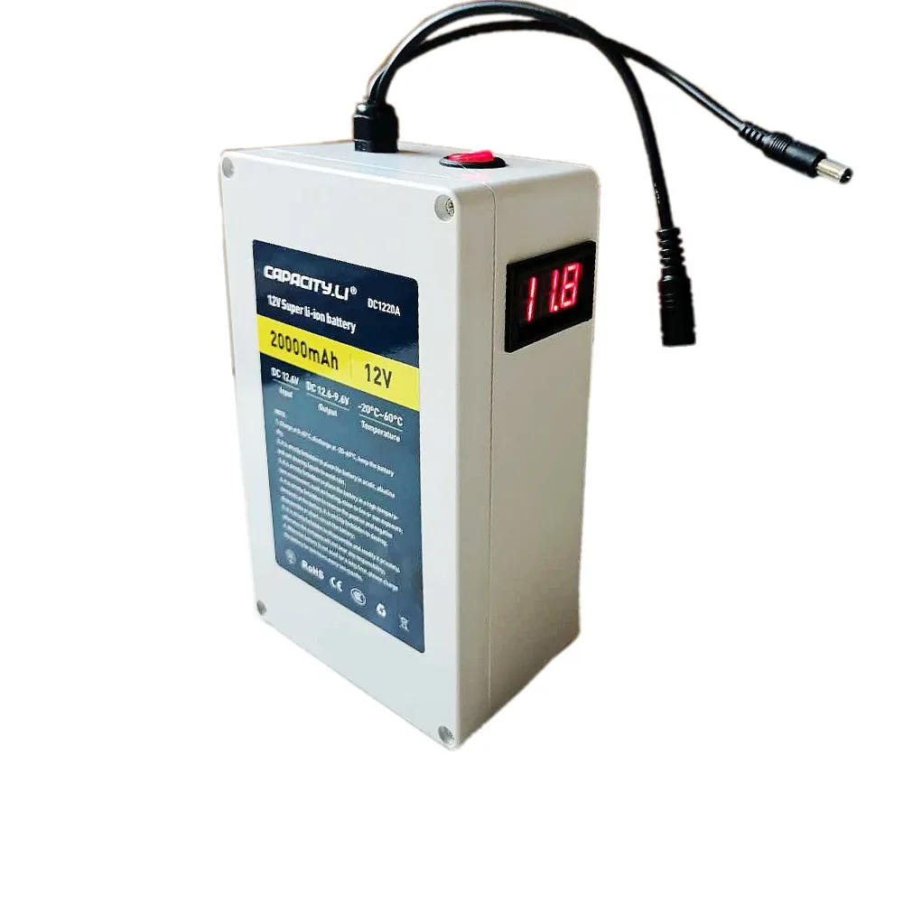 Capacity.Li 12V 20ah Rechargeable  lithium battery pack 18650 20ah power bank 21700 Batteries With bms and Terminal