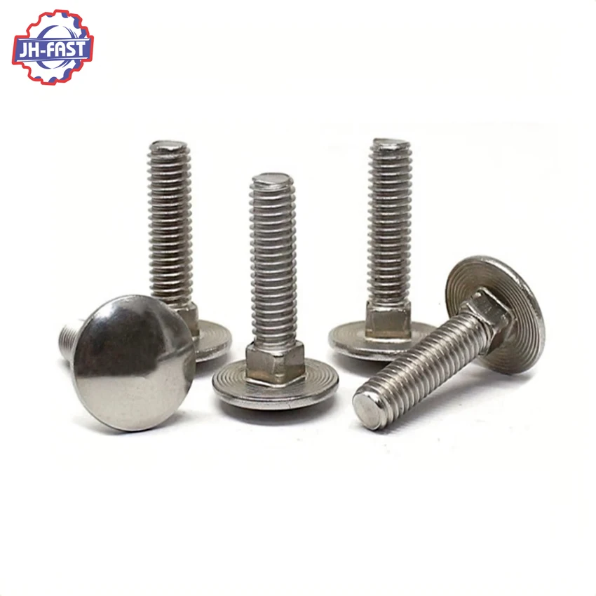 Extra long large big head carriage bolt fastener SS 304 316 stainless steel SS316 din603 din 603 coach carriage bolts and nut
