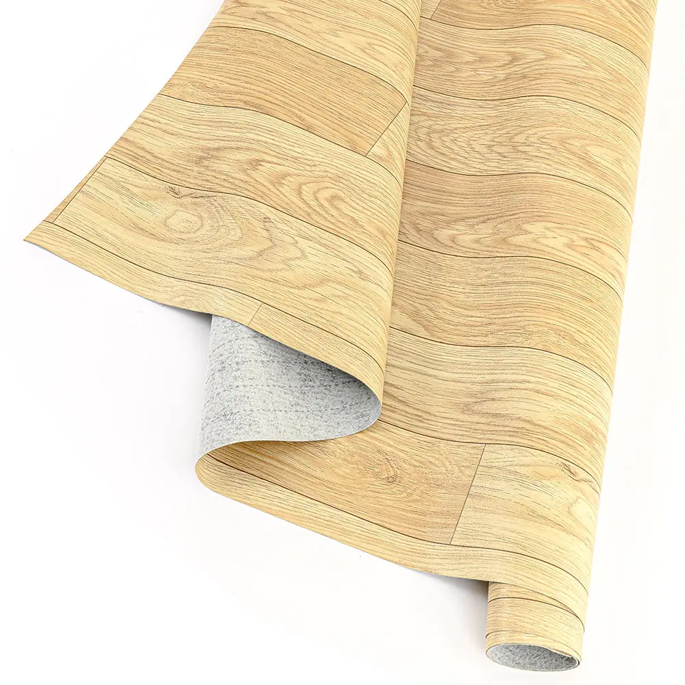 Non-Slip Wood Luxury Cheap High Gloss Linoleum Flooring Rolls, Marble Look Vintage Waterproof Linoleum Flooring Rolls