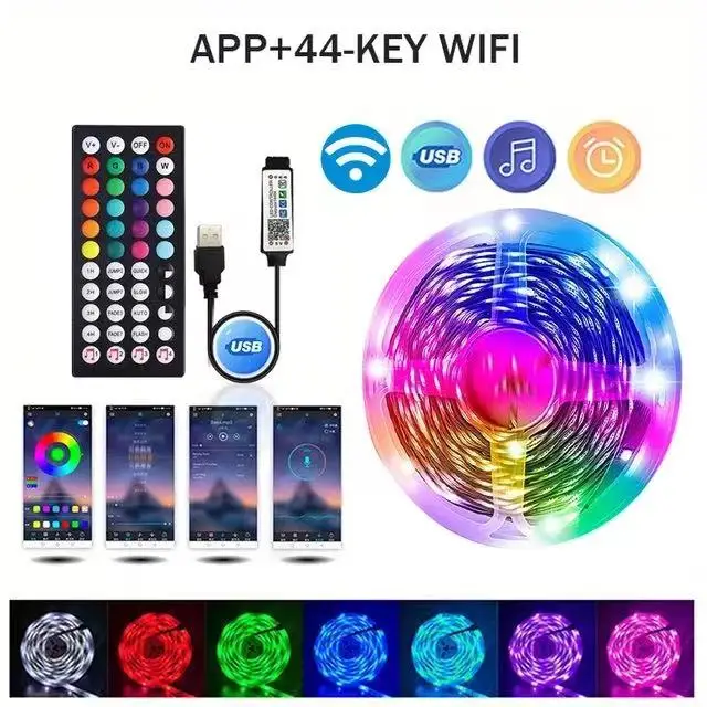 Led Strip Lights RGB 5050 LED Light Smart APP Control for TV Backlight Christmas Party Home Decor Lighting Ribbon for Room