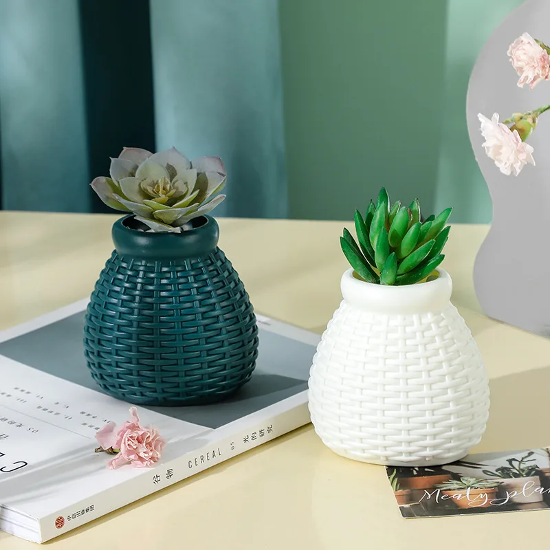 Hot Sale New Design Nordic Style Modern Creative Simplicity Living room Decoration Flower Container Plant Vase Plastic