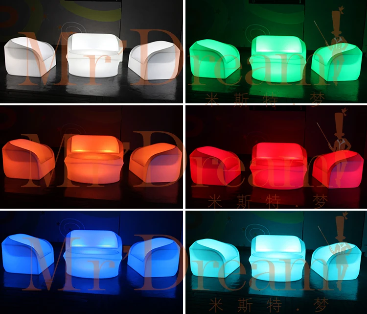 Led Furniture Modern Outdoor Garden Rechargeable Dubai Hotel Nightclub Bar Night Culb Sofa,bar Furniture