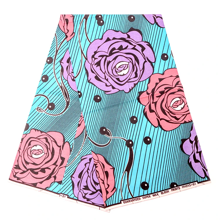 African Fabric Double Side ghana Wax Prints polyester Ethnic Red Batik Hollandis Ankara Africa batik wax fabric