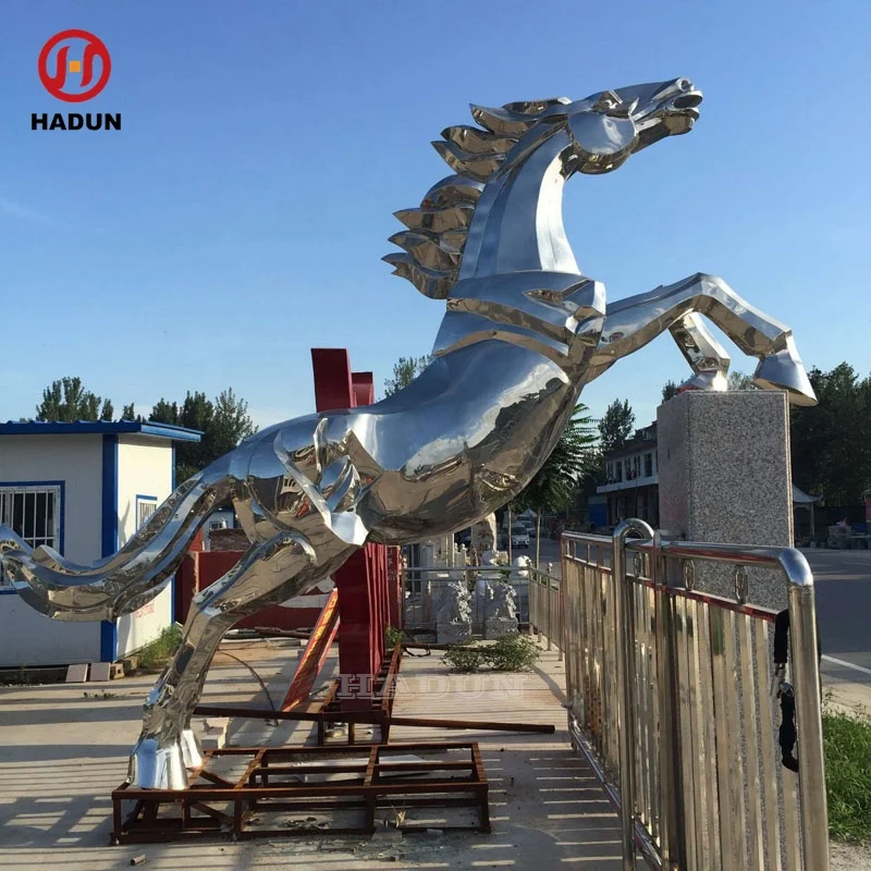 Современная декоративная металлическая абстрактная скульптура леопарда из нержавеющей стали