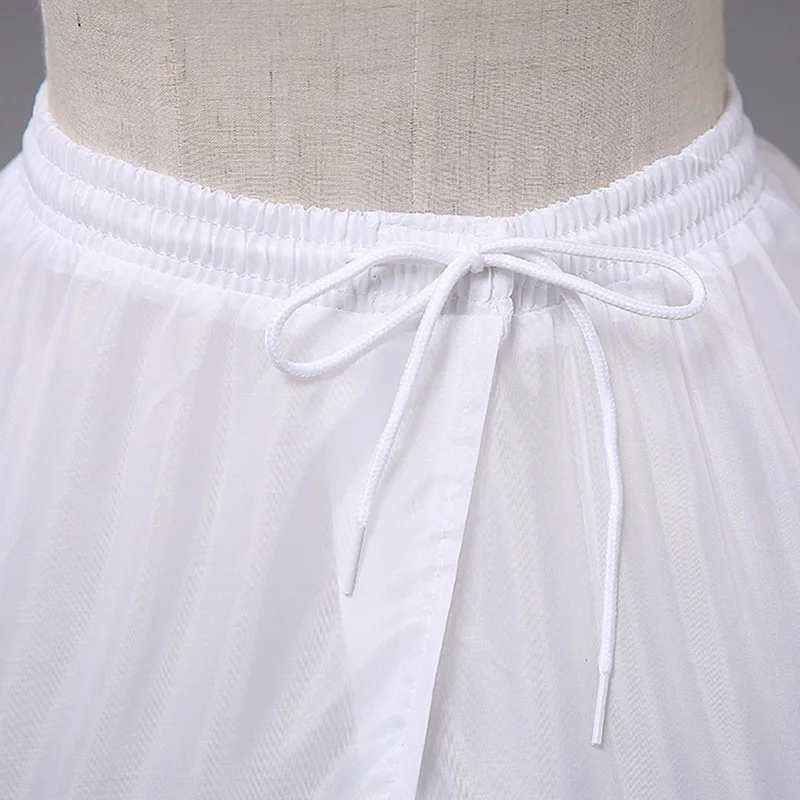 White 6 Hoops Petticoat Crinoline Slip Underskirt For Wedding Dress Bridal Gown In Stock