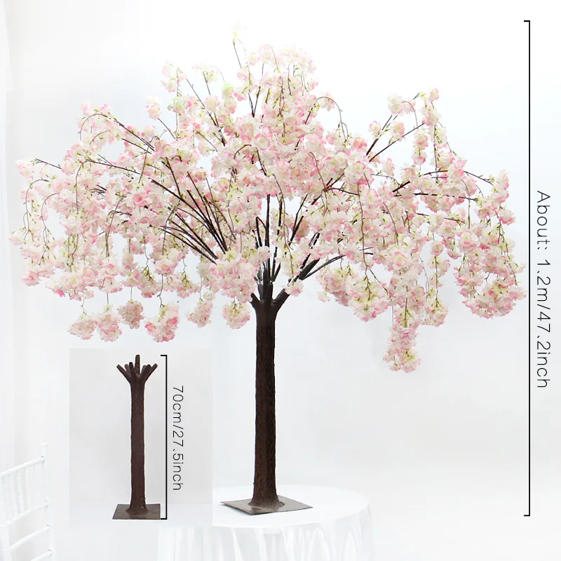 Artificial Flower Cherry Tree Artificial Wishing Tree Wedding Table Decor Garden Hotel Shopping Mall Home Decor Window Display