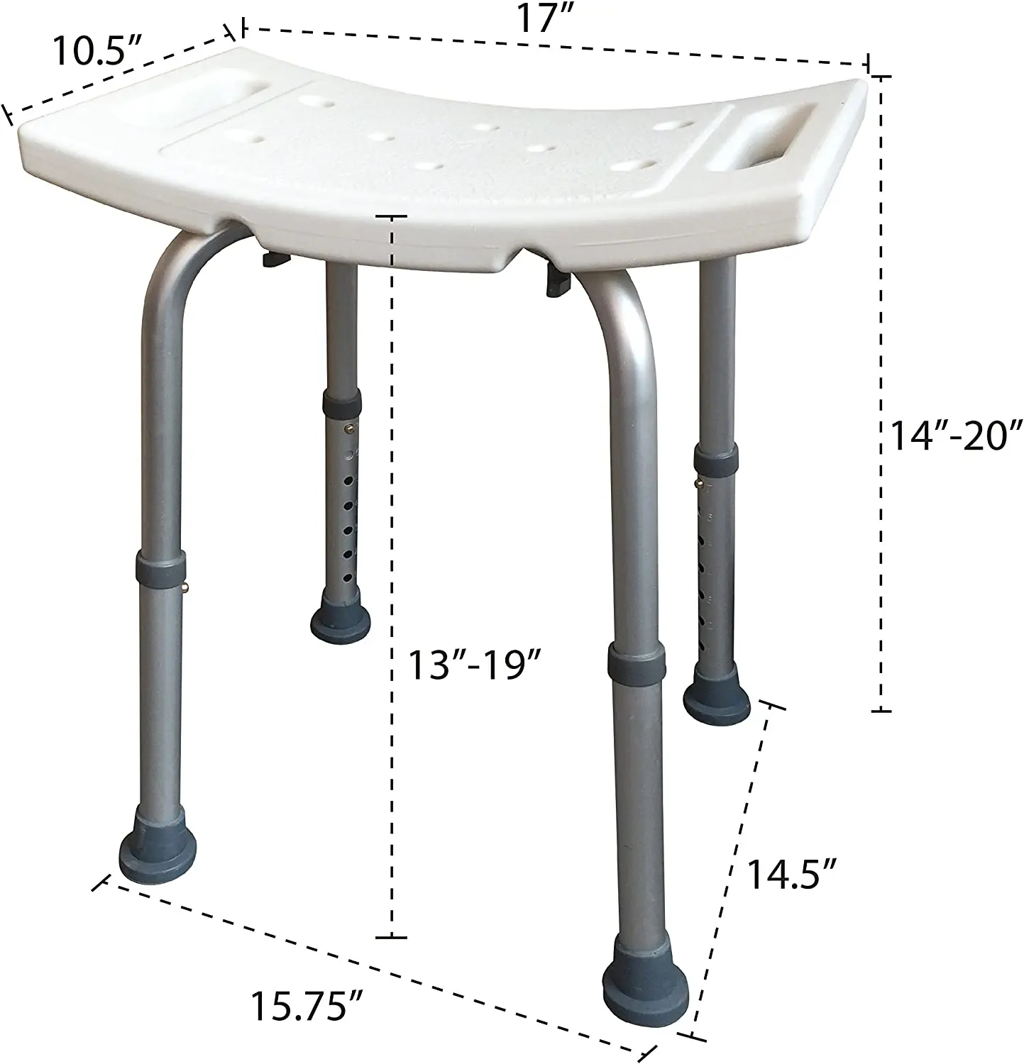Bath Seat with Backrest  Shower Chairs and Benches Bathtub Seat for Elderly