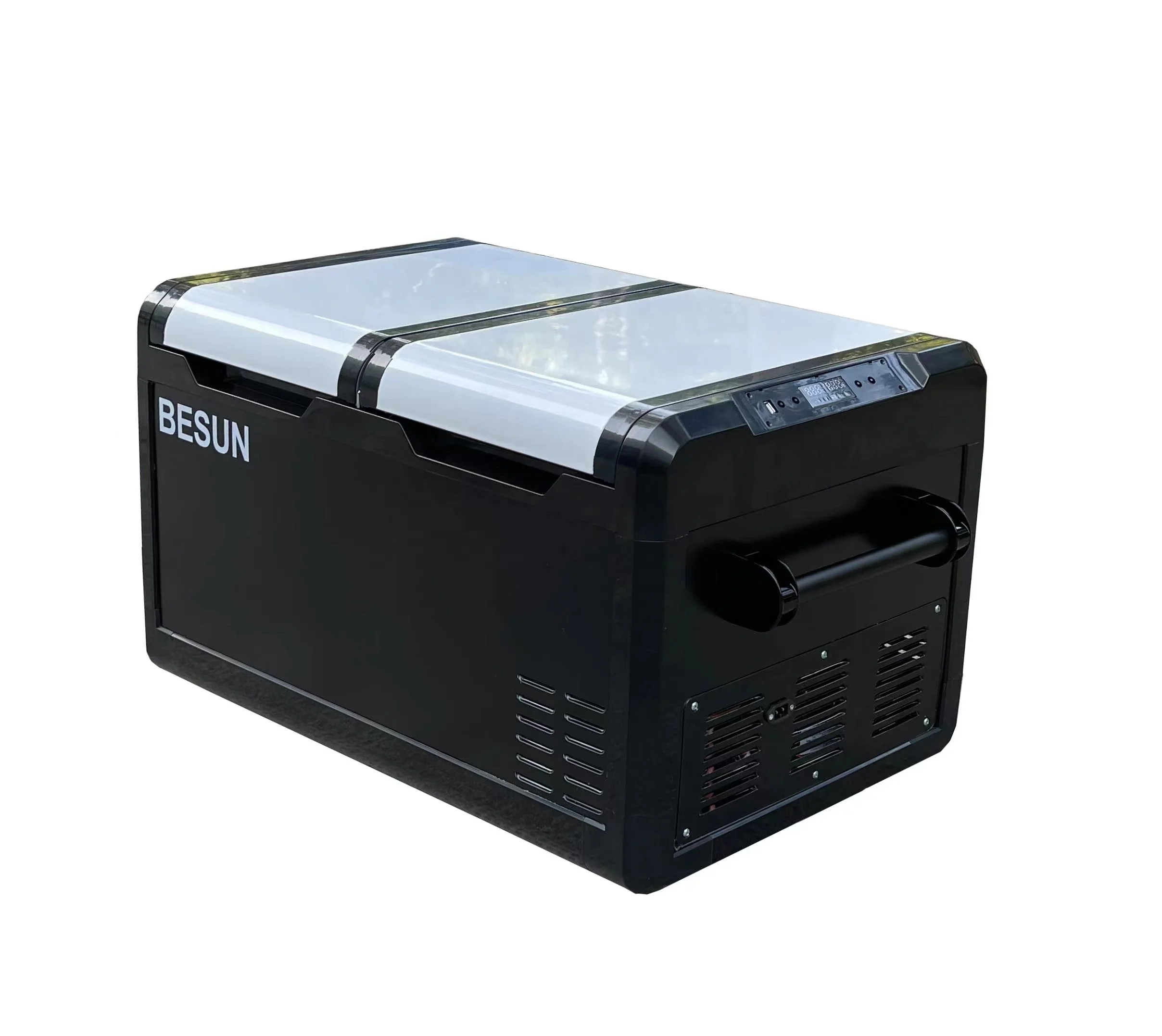 Portable car freezer with dual zone