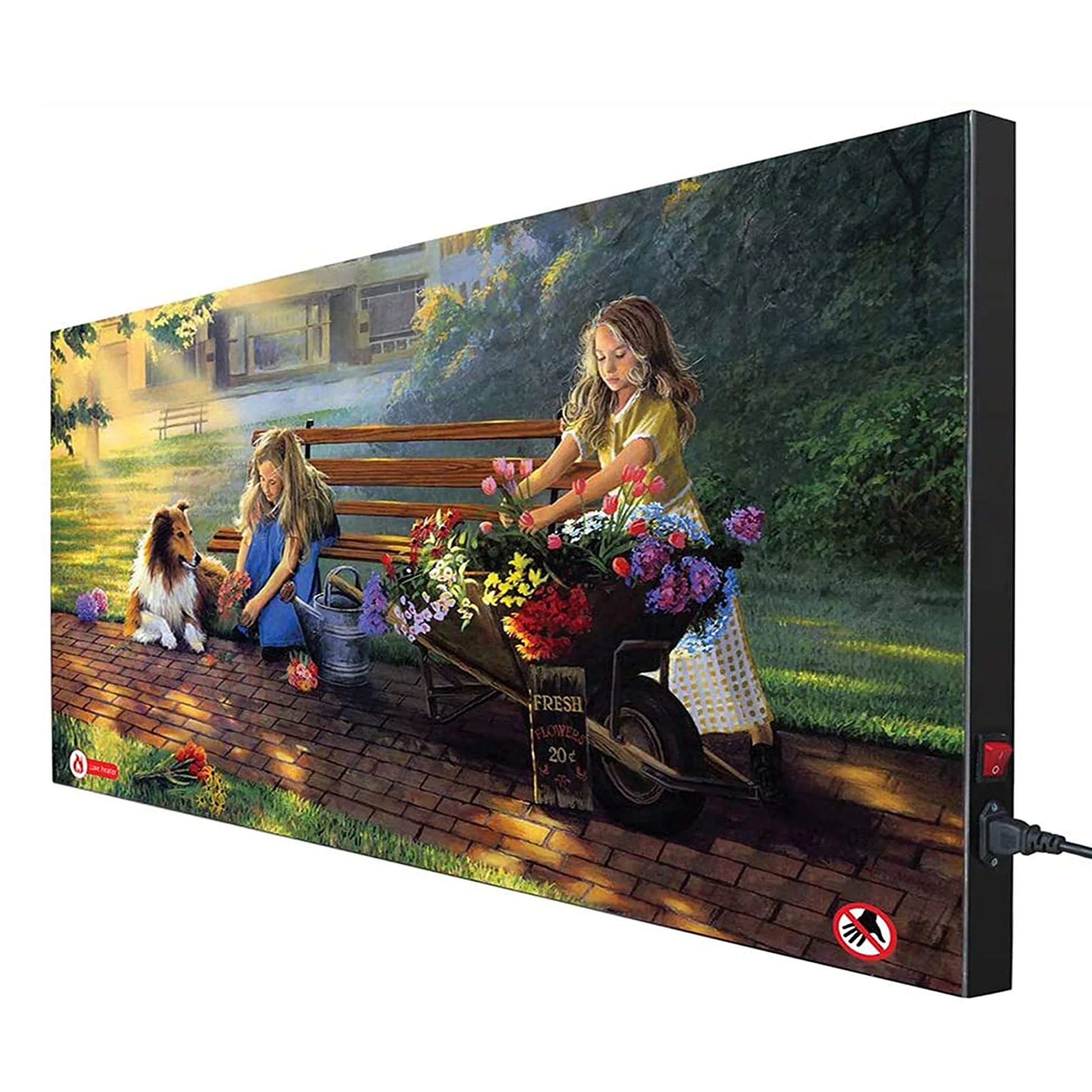 Customizable picture 1000W far-infrared carbon crystal heating mural electric fireplace