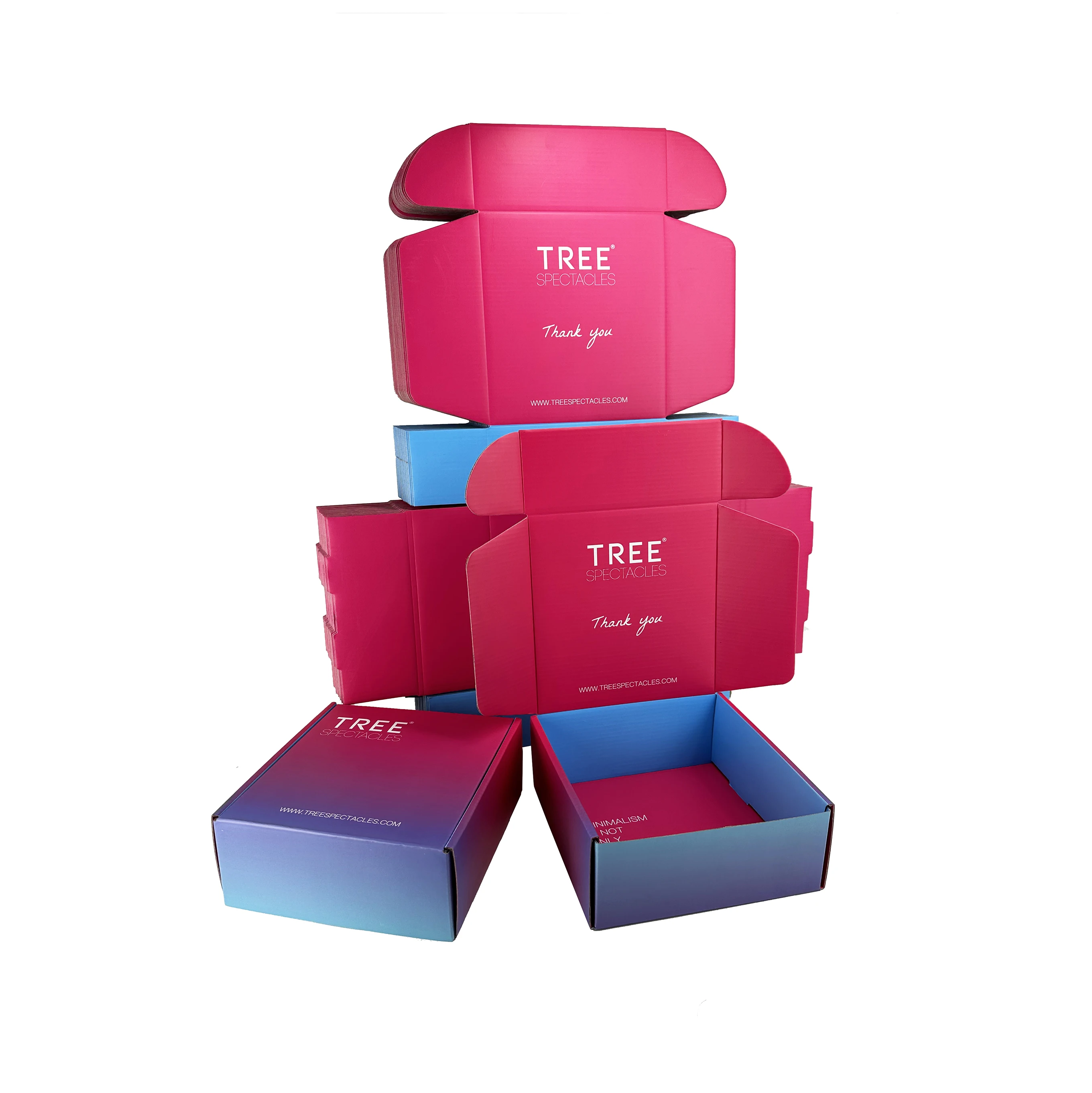 C7 Custom Logo Recycled Environmental High Quality Printed Colorful Mailing Corrugated Box Glasses Packaging Shipping Box
