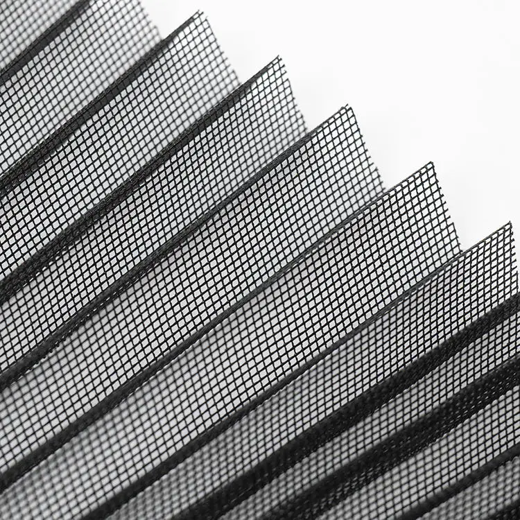 Wholesale Mosquito Waterproof Plisse Folding Net Insect Screen/Polyester Pleated mesh/Retractable Insect Screen