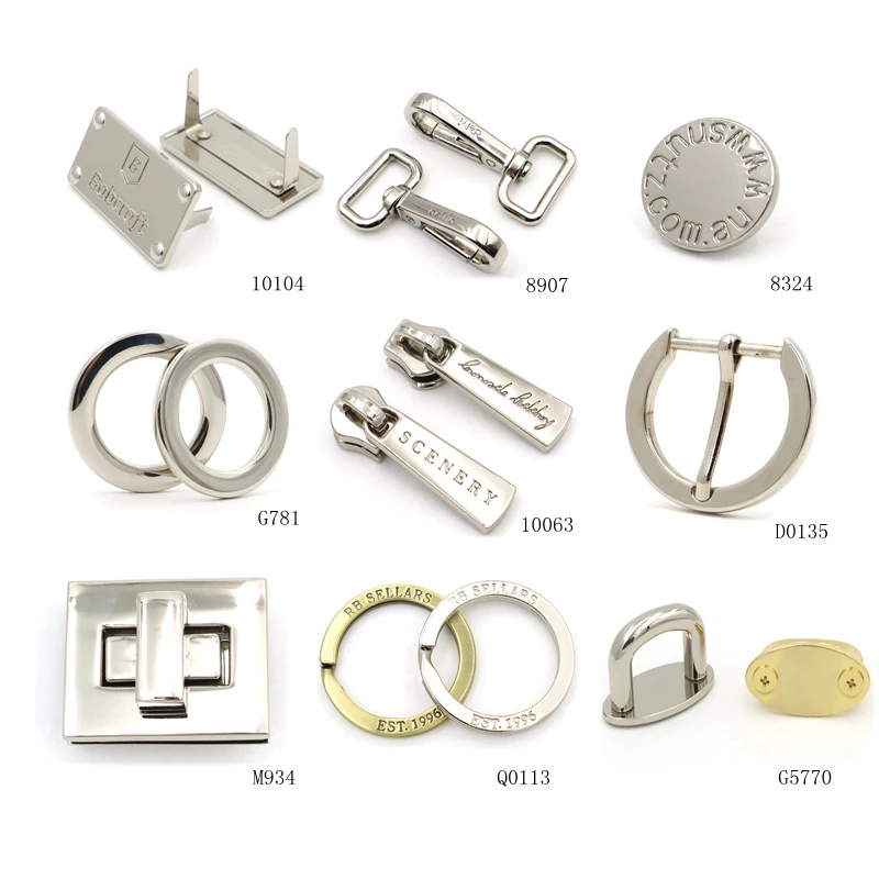 Cord End Gold Metal Corners for Handbags Hardware Fittings
