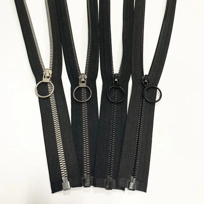 Circle zipper head Cremallera plastic vislon zipper 5 Corn Teeth open end resin zippers