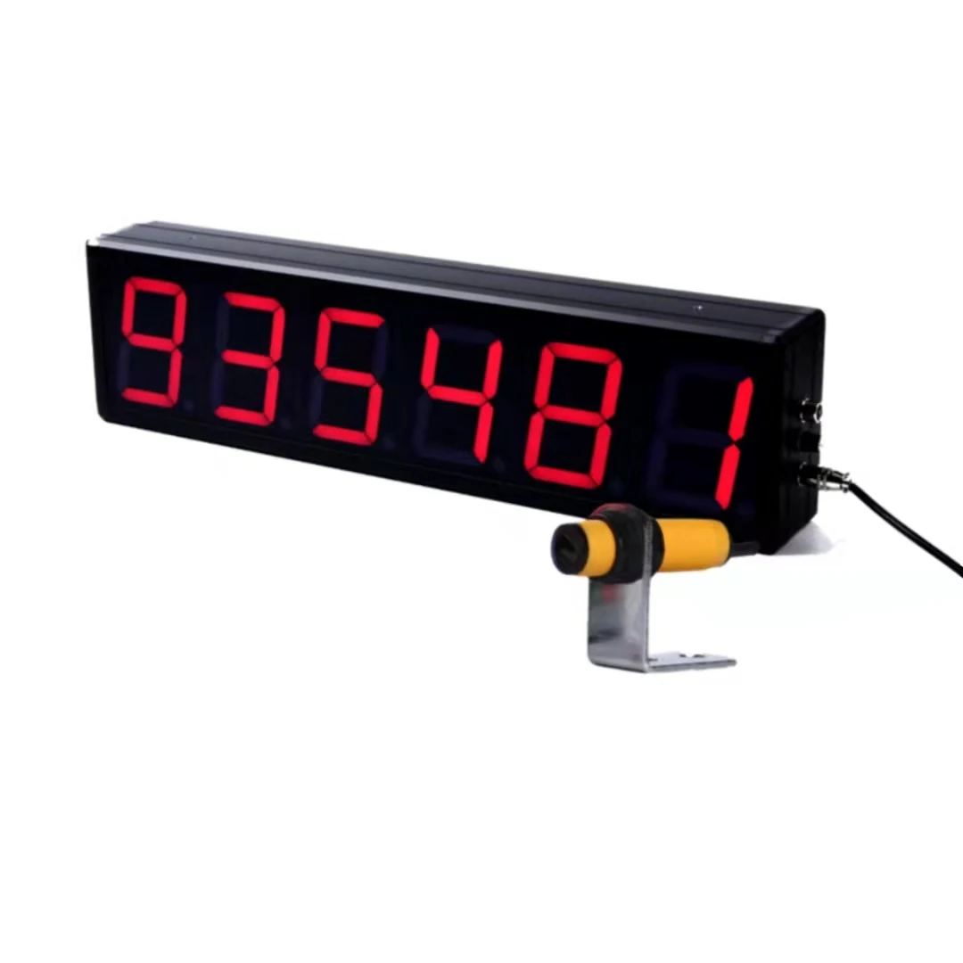 JDMS 4 inch 7 segment  LED Digital counter display with infrared sensor count up people visitor counter  Conveyor counter