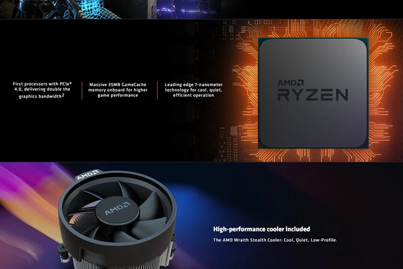 AMD Ry zen 5 3500X 3600 3600X  Ry zen 7 3700X 3800X Unlocked Box Desktop Processor CPU with Wraith Stealth Cooler