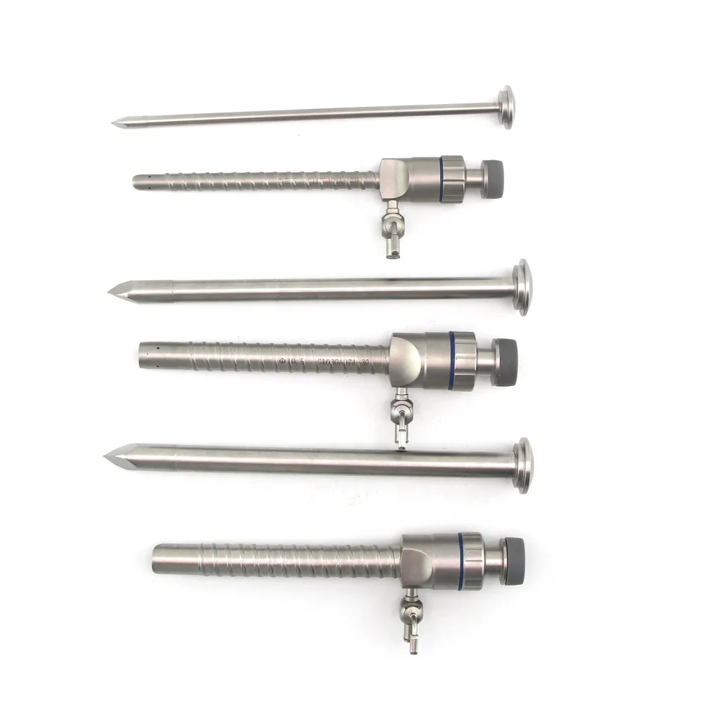 Medical stainless steel Laparoscopic magnetic trocar with screw rod