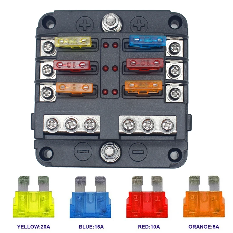 Dc 12 v/24v автоматический автомобильный рычаг управления морской лодки RV грузовик со светодиодным индикатором схемы отрицательный водонепроницаемый блок