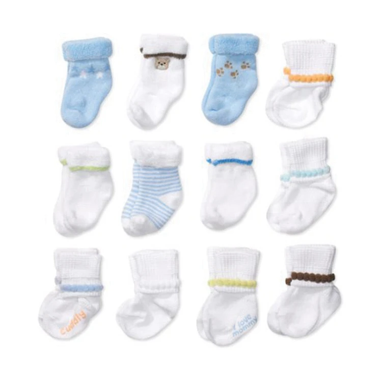 DL-I-1228 baby terry socks baby thick winter socks terry cuff socks