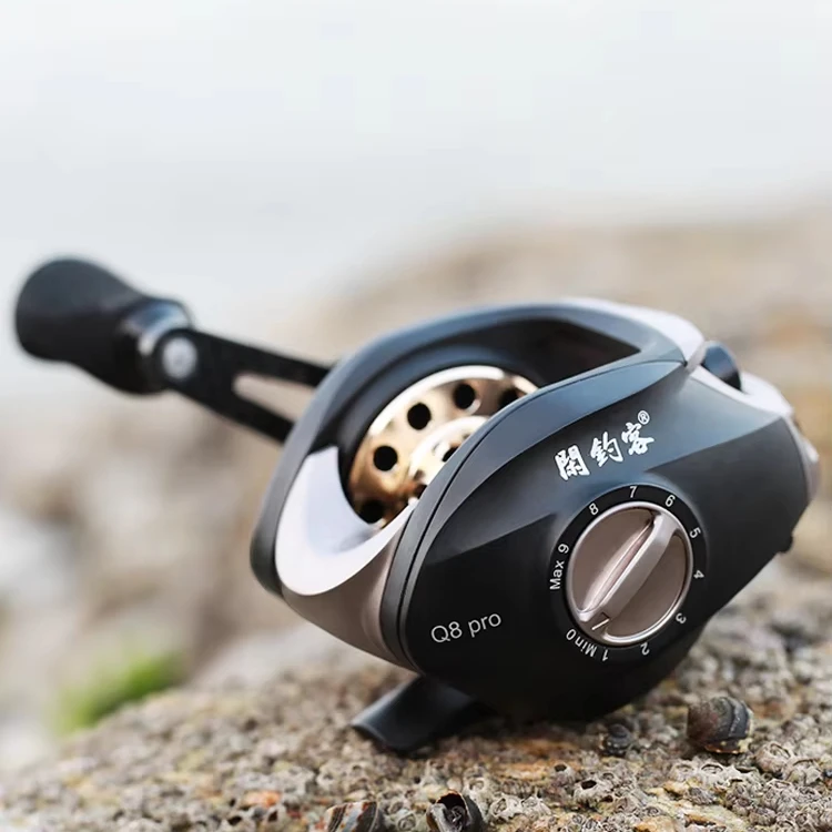 High Quality Long Throw Drop Wheels Reel Double Brake Lures Fishing for Sea Bass Perch
