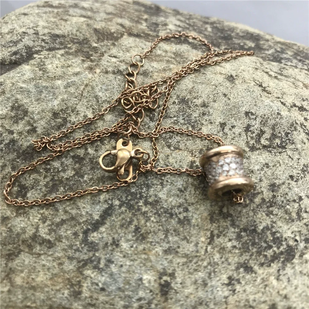 2022 creativity stainless steel luck eye pave zirconia gold palm charm pendant necklace for men and women