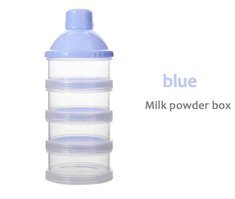 3 Colors BPA Free Travel Portable 4 Layers Infant Baby Milk Powder Box  Baby Formula Dispenser Food Storage Container