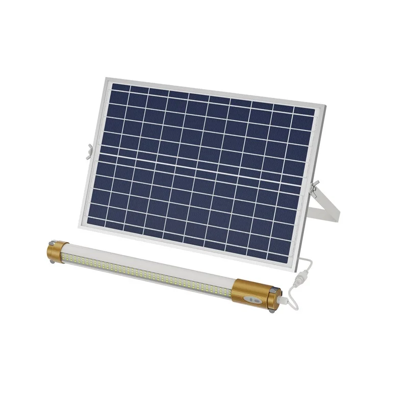 2022 new outdoor IP65 waterproof solar tube system Remote control PIR sensor 200W 300W 400W solar Led slat tube light