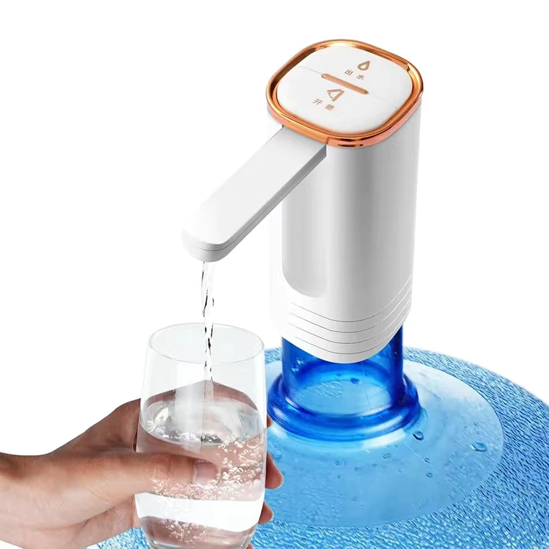 Electric small bucket water dispenser pump folding USB rechargeable water suction pump portable wireless water dispenser pump