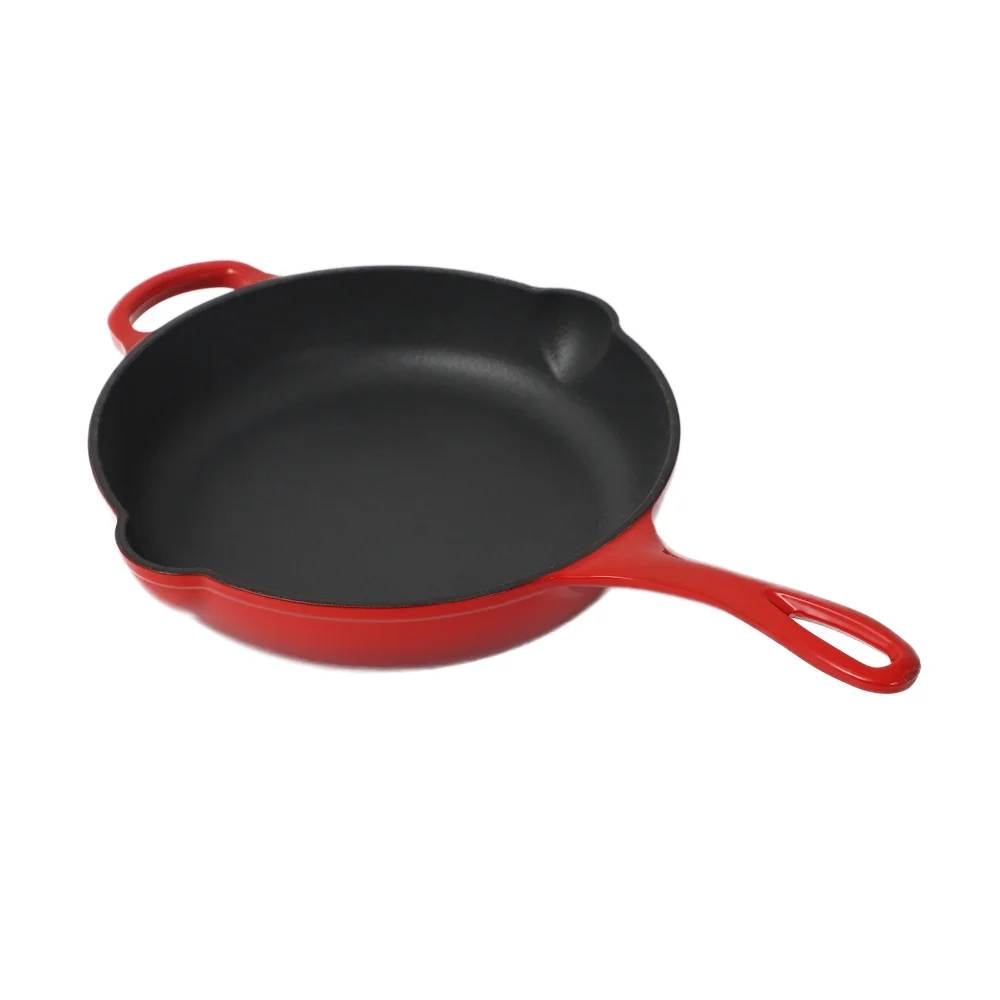 Новое поступление оптовая продажа кухонные сковороды с антипригарным покрытием эмалевое покрытие Круглая Плоская сковорода