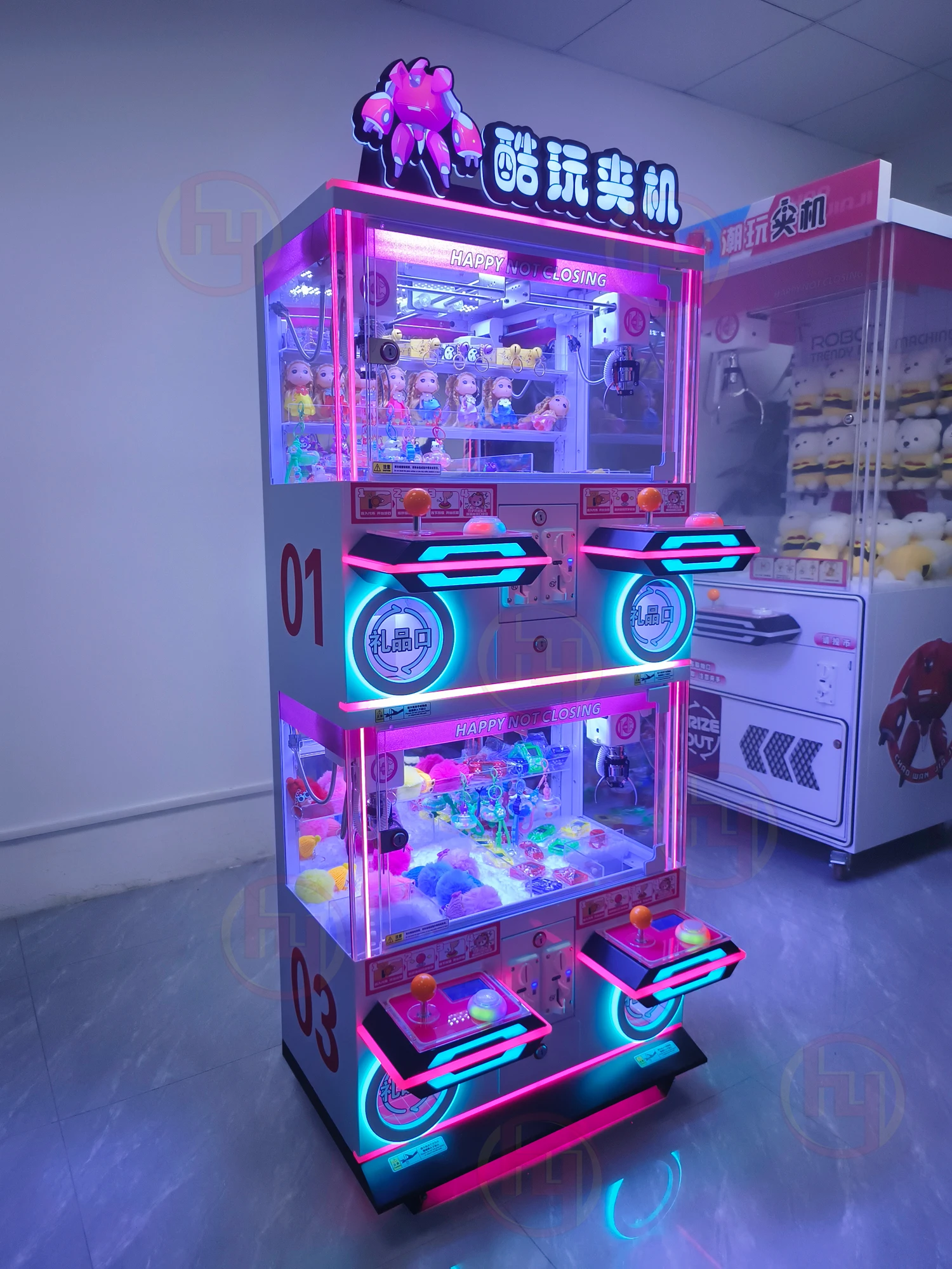 Claw crane Claw crane 4 people claw doll machine push coin game machine boutique toy for sale Gift machine
