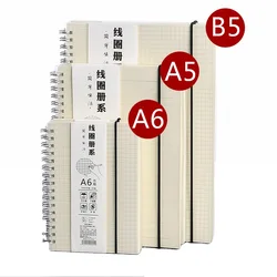Transparent PP cover spiral hardboard notebook Wide line Paper