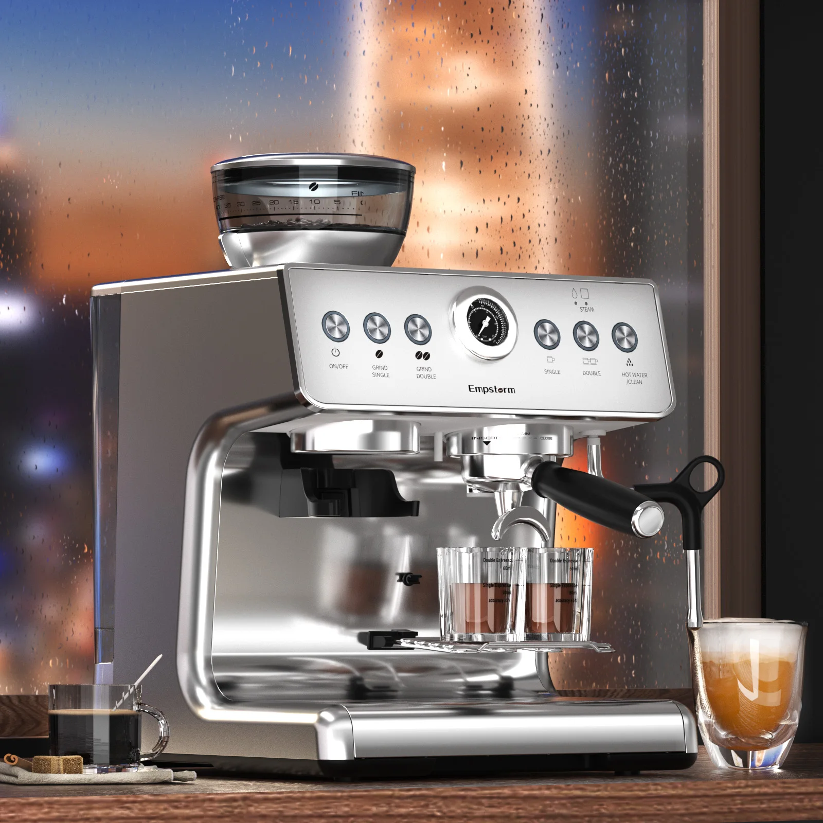 Высокопроизводительный 20 барный насос Empstorm кухонная Кофеварка капучино Expresso Профессиональная Кофемашина для офиса и дома