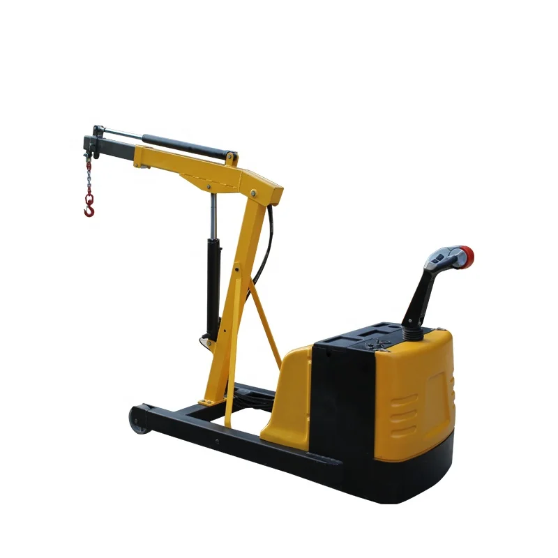Battery Powered Extended Boom Mini Telescopic Mobile Floor Crane Small Hydraulic Counter Balance Crane