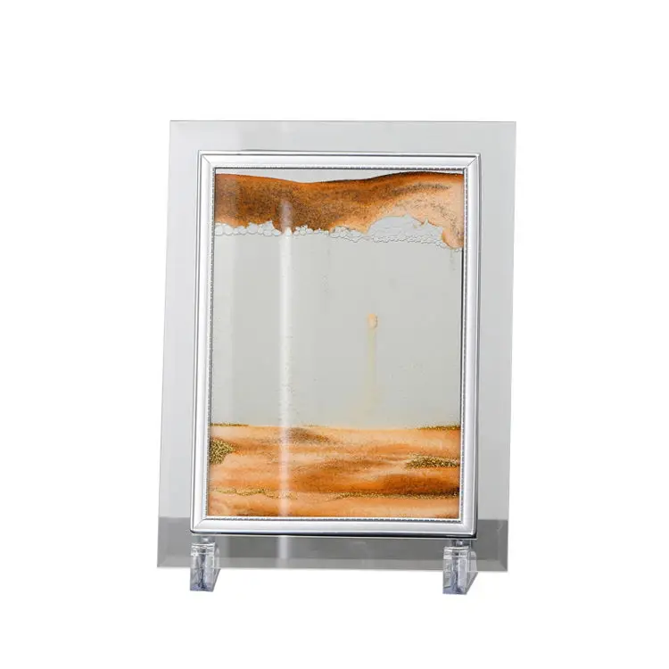 New Arrivals Office Desktop Decor Sandscape Moving Sand Art Imagen De Arte De Arena Movil Cheap Moving Sand Picture Frame