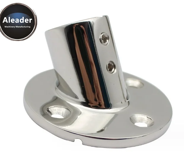Stainless steel marine deck hardware 60 degree stanchion base for rail 55x73x65 Multi angle selection L2007-25