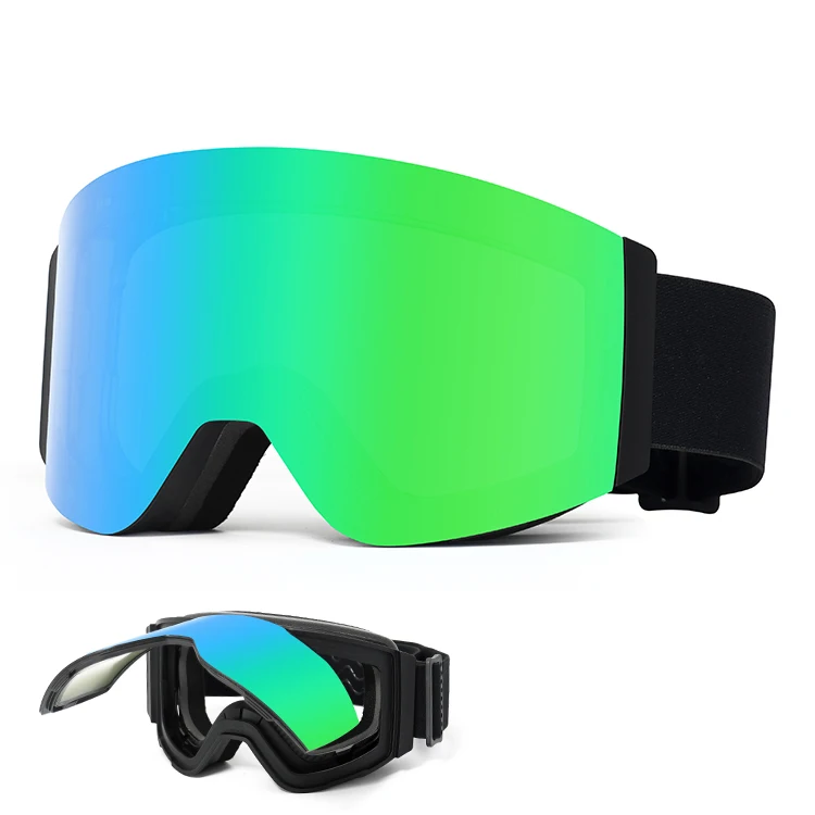 2024 NEW OEM Custom logo Filp up Ski Goggles easy to Removable sponge pad ski goggle protective Anti-Fog Snow Goggles