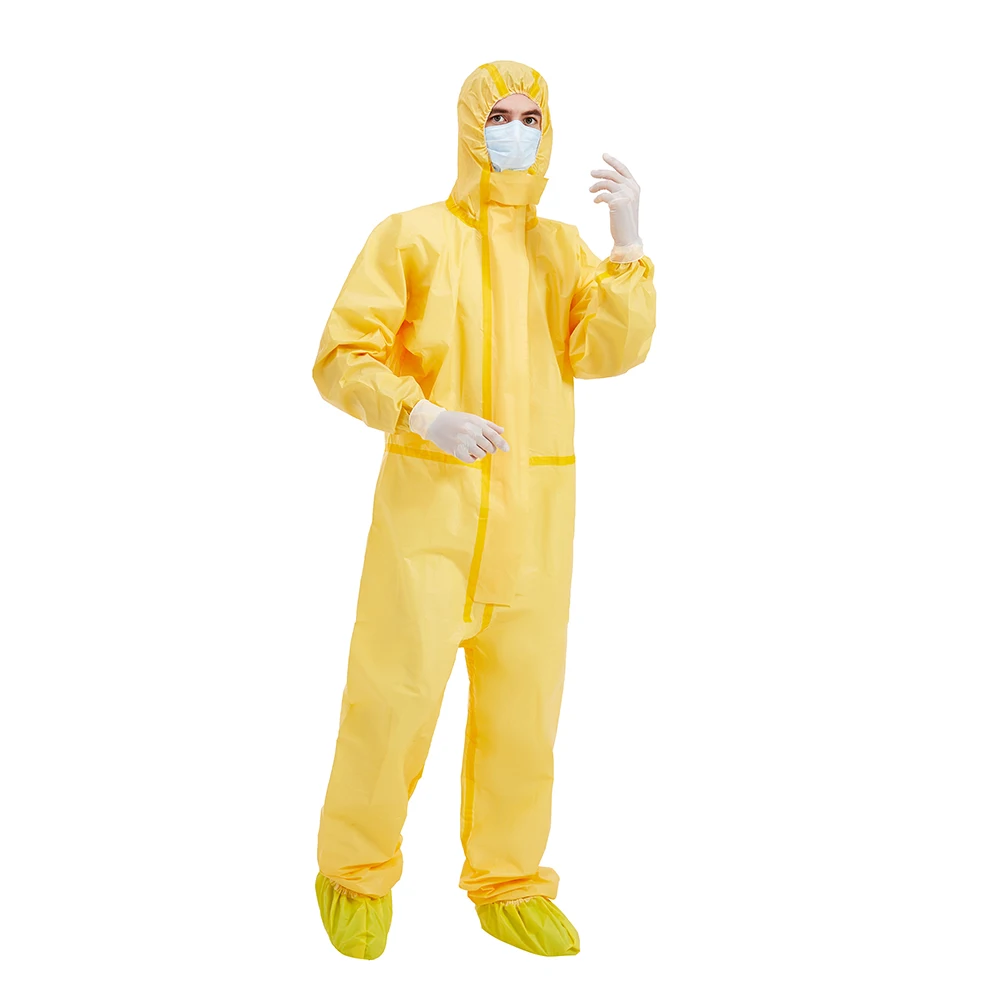 Chemical Hazmat coverall medical suppliers pp disposable chemical resistance safety work coverall suit hazmat Medical clothes
