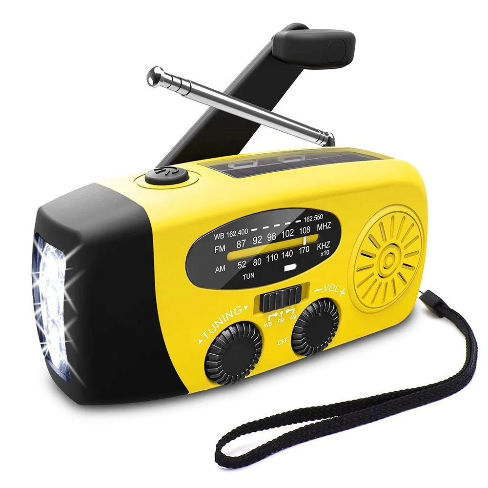 
2020 Amazon Hot Sale Mini Emergency Weather Hand Crank Solar Power Radio 