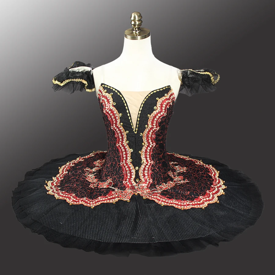 Factory Wholesale Professional Classic TUTU Red Black Swan Lake Ballet TUTU