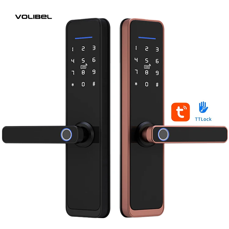 Home Electronics Finger Print Pass Words Keys IC Card Smart Digital Smart Zigbee fingerprint password card security door lock